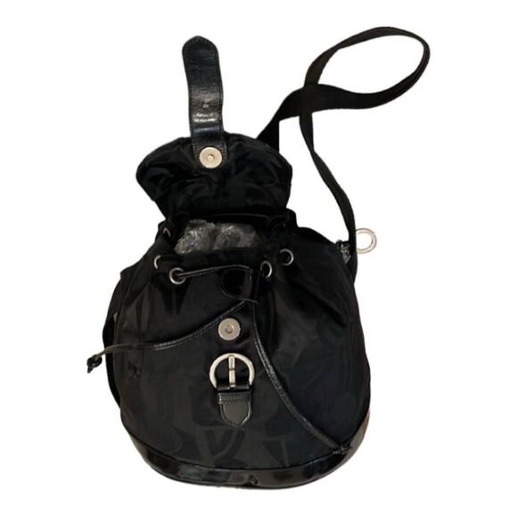 **TRADED** Salvatore Ferragamo EUC Gancini Black Nylon & Leather Mini Backpack - Picture 9 of 10